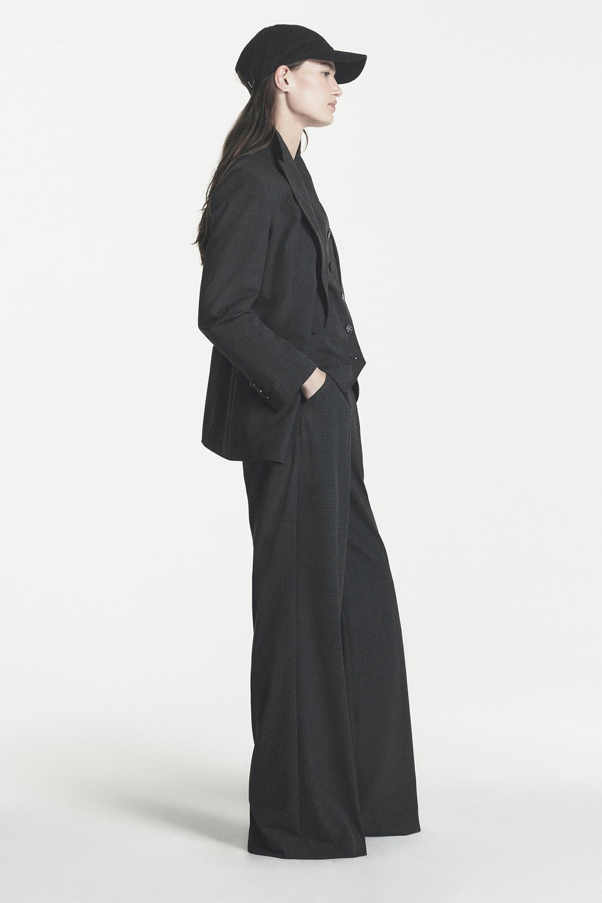 ONE BUTTON BLAZER - Asphalt Combo | DKNY