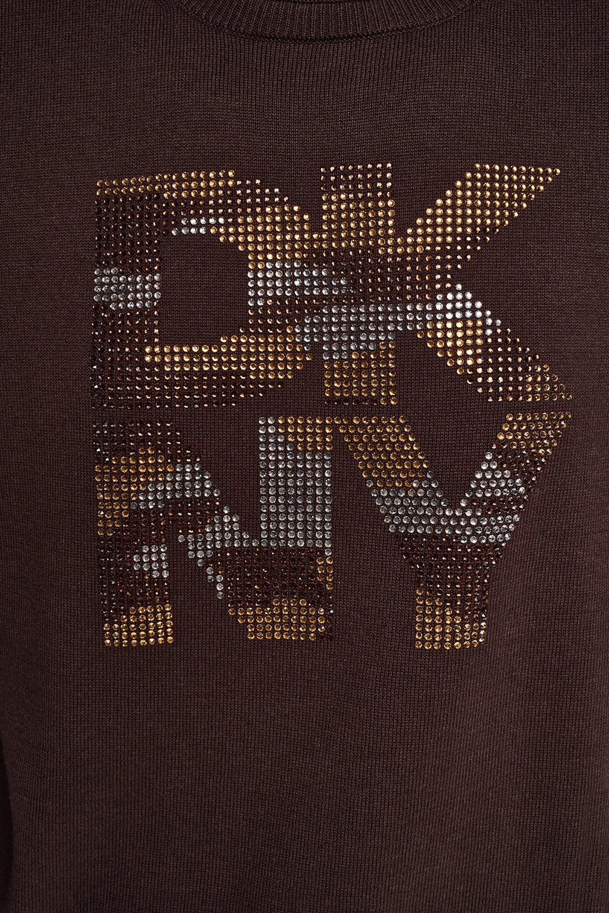 CAMO RHINESTONE LOGO SWEATER - Utility Green | DKNY