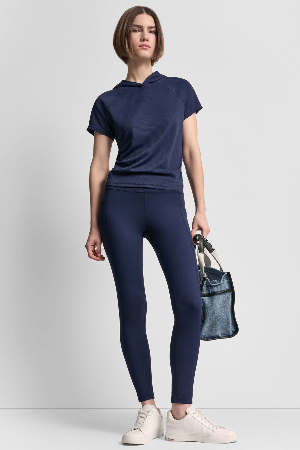HIGH-RISE LOGO 7/8 LENGTH LEGGING - Peacoat | DKNY