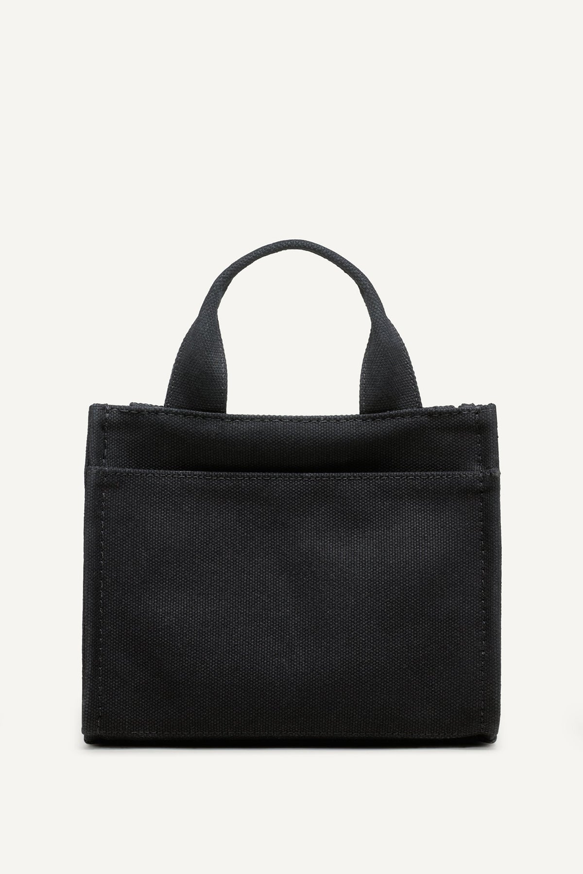 HADLEE CANVAS SMALL LOGO TOTE - LIGHT CITY KHAKI/ BLACK | DKNY