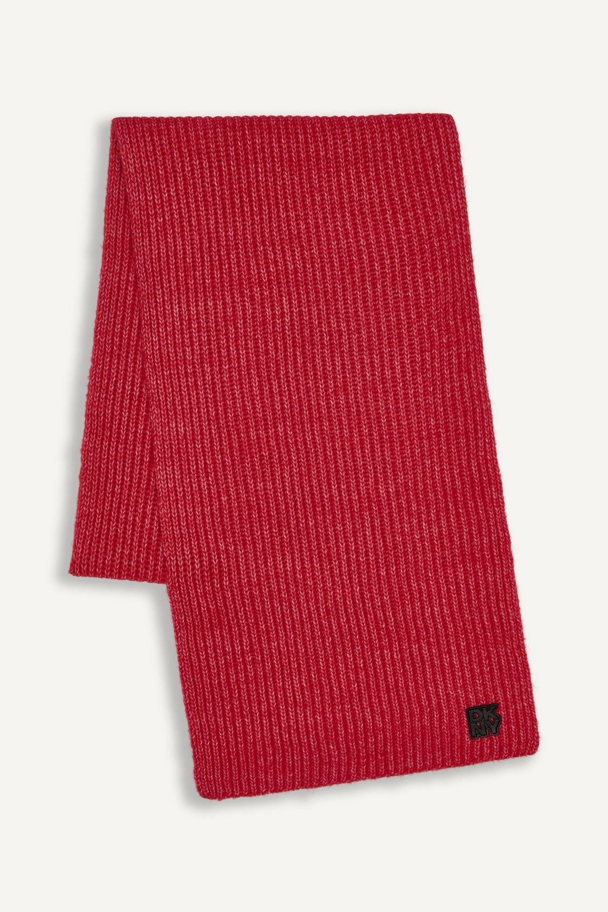 SHAKER STITCH RIB SCARF - Red | DKNY