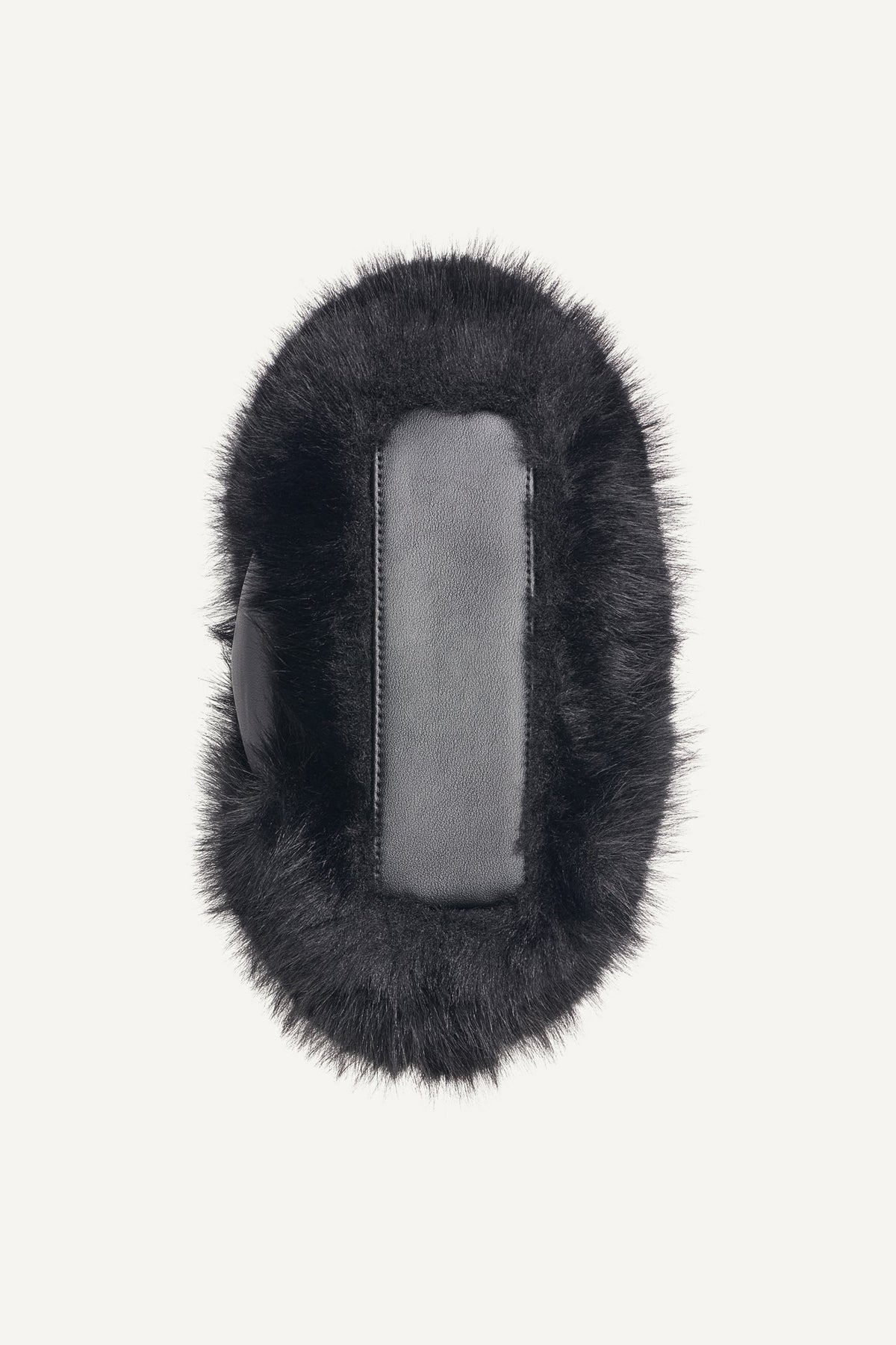 PAULA SMALL FAUX FUR TOTE - Black/Silver | DKNY
