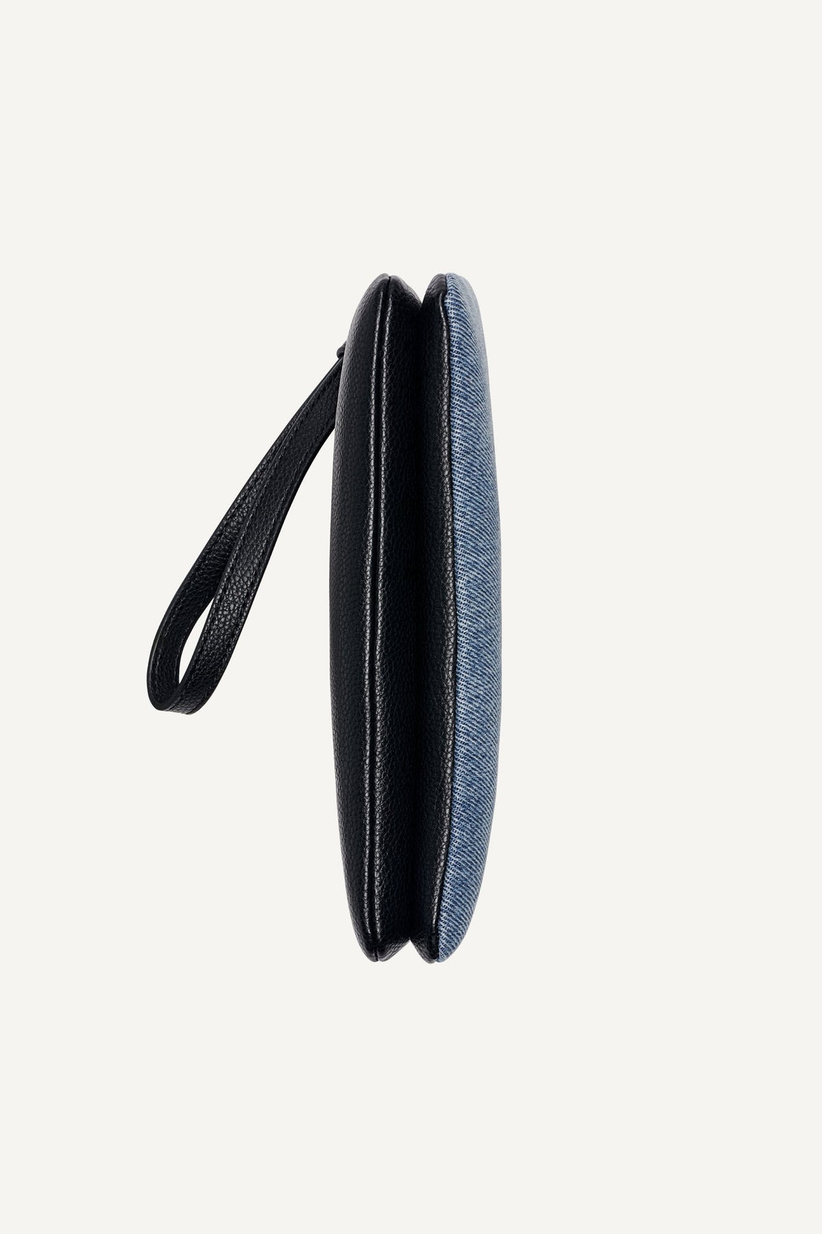 SARAH DUAL ZIP POUCH WRISTLET - Denim/Black | DKNY