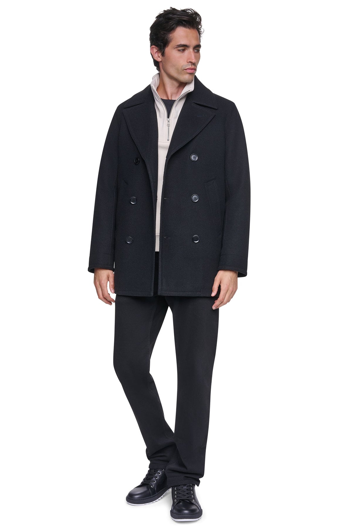 FAUX WOOL PEACOAT - Camel | DKNY