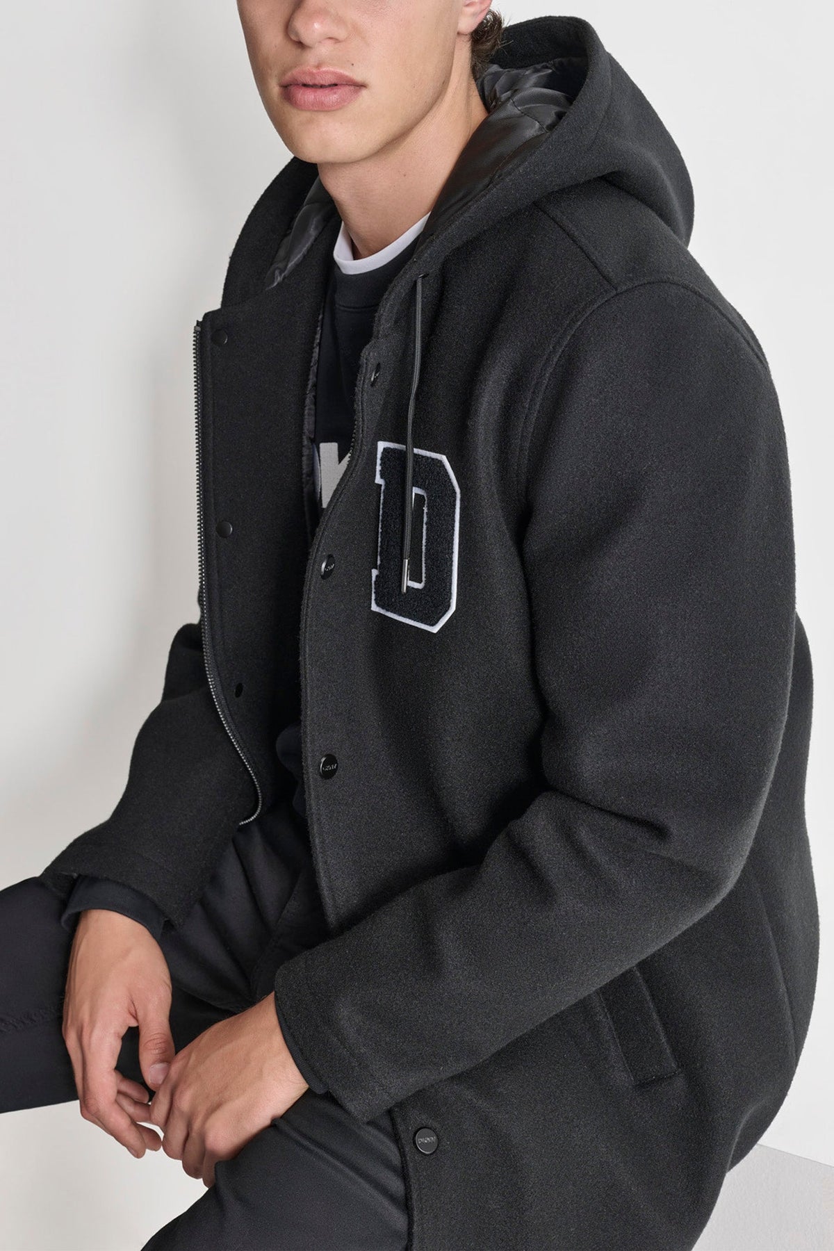 VARSITY STADIUM COAT - Black | DKNY