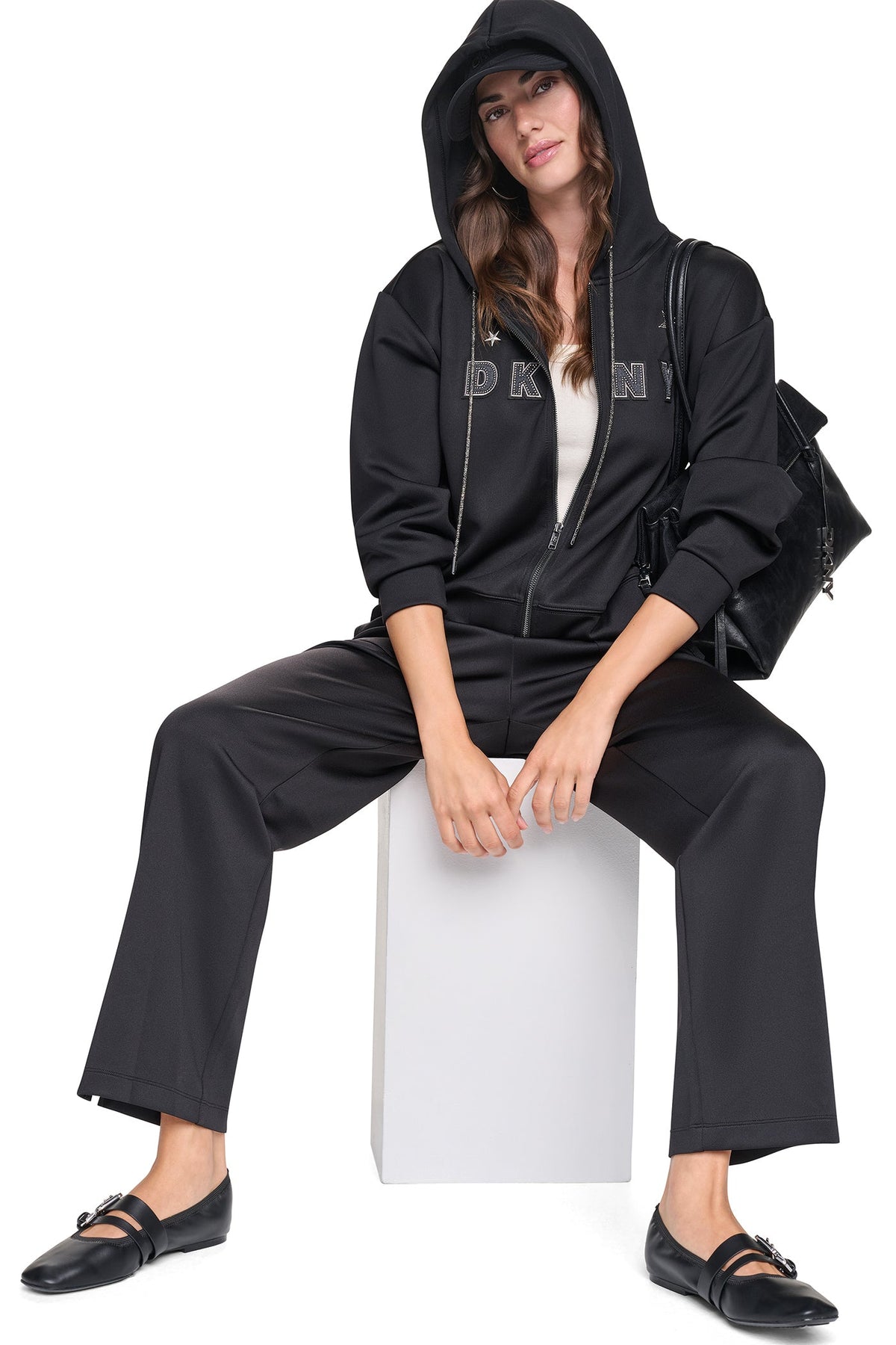 PINS & PATCHES HOODIE - Ivory | DKNY