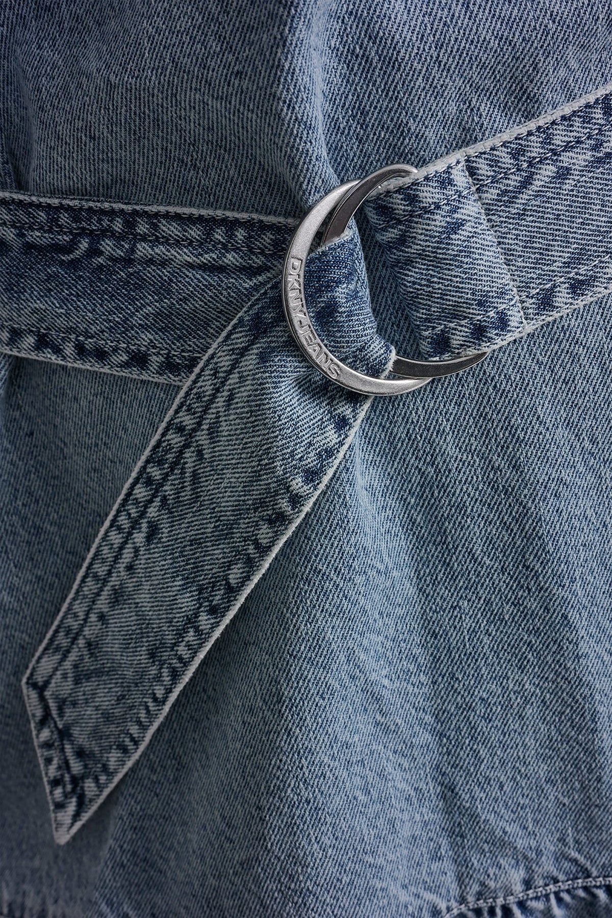 BELTED DENIM V-NECK DRESS - Reflection | DKNY