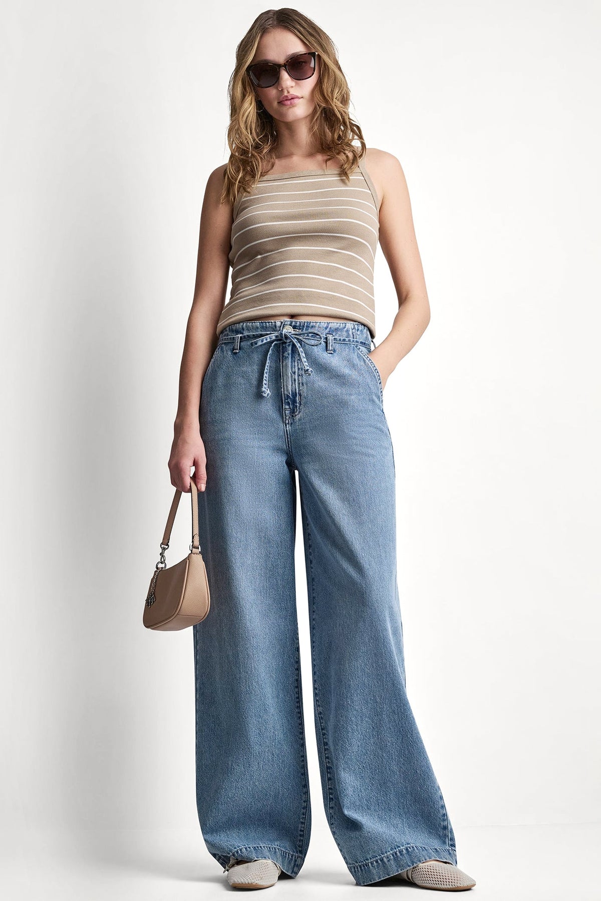 HIGH-RISE WIDE LEG JEAN - Eden | DKNY