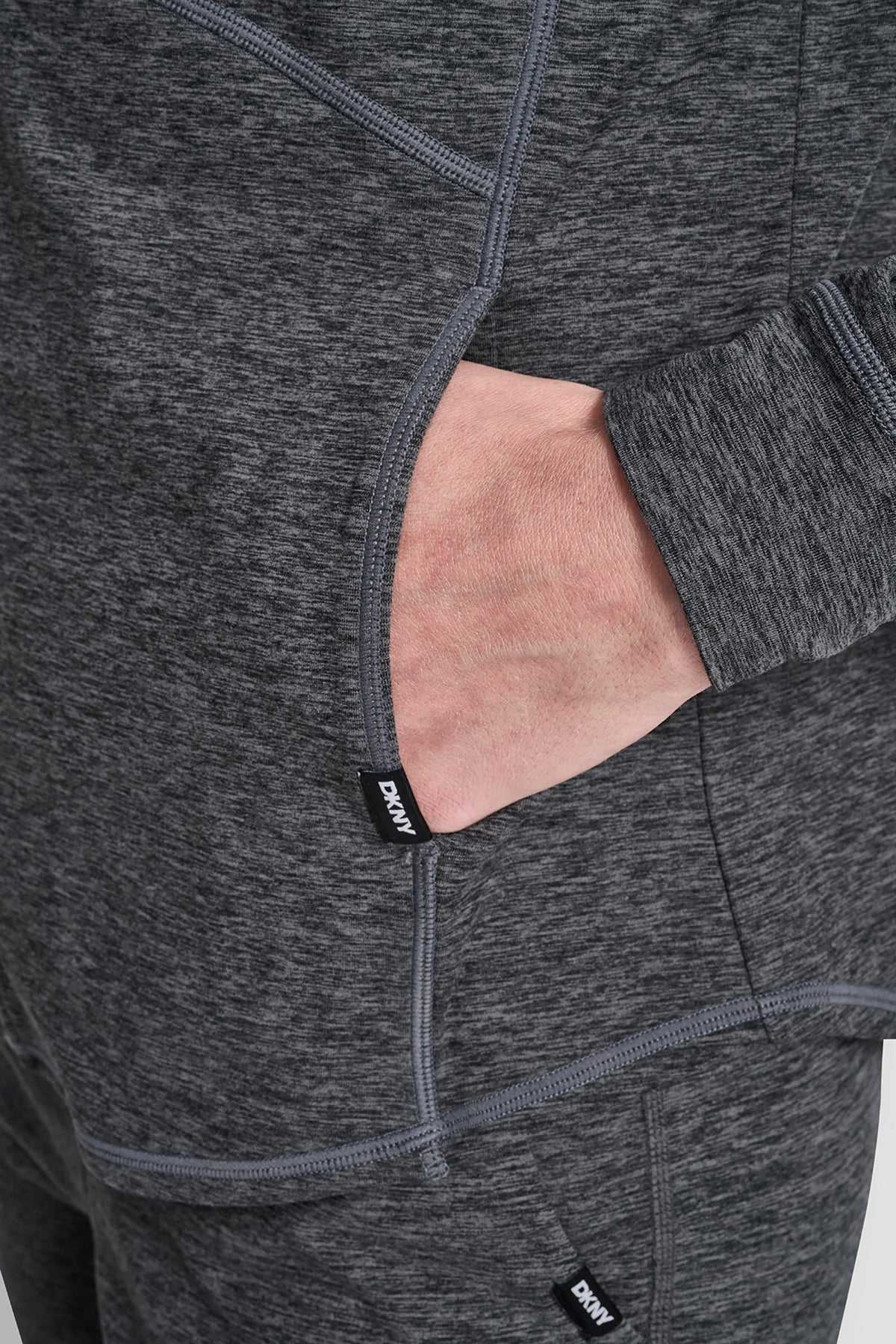 SPACEDYE FULL ZIP HOODIE - Coastline Spacedye | DKNY