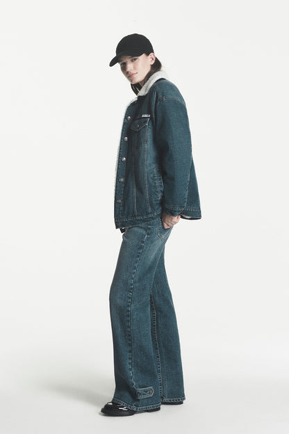 SHERPA COLLAR DENIM TRUCKER JACKET - Fordham | DKNY