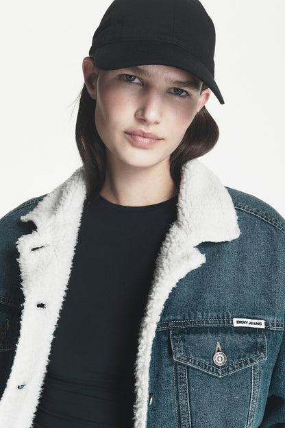 SHERPA COLLAR DENIM TRUCKER JACKET - Fordham | DKNY