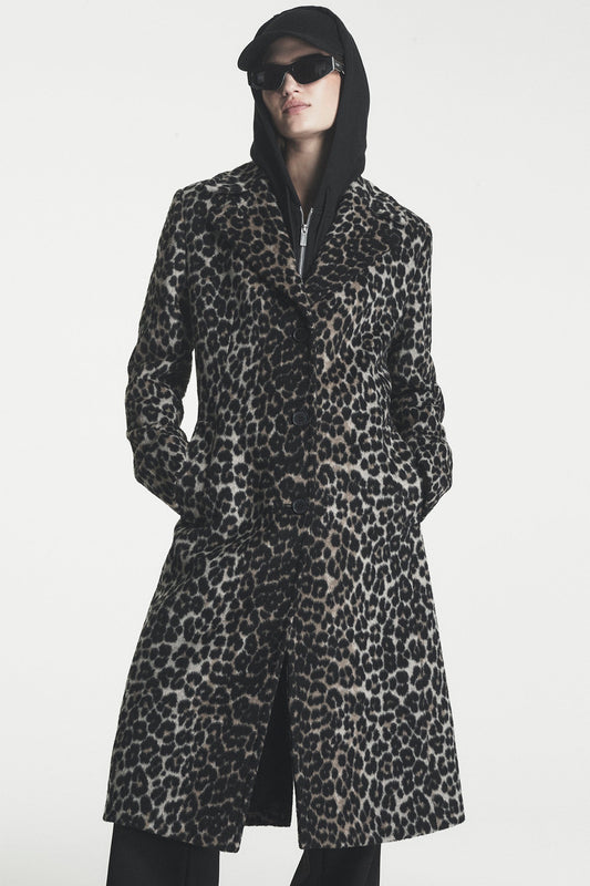 SINGLE BREASTED COAT - Leopard | DKNY