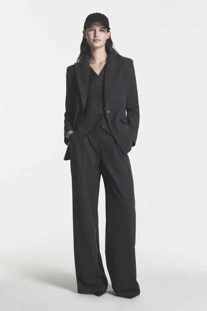 ONE BUTTON BLAZER - Asphalt Combo | DKNY