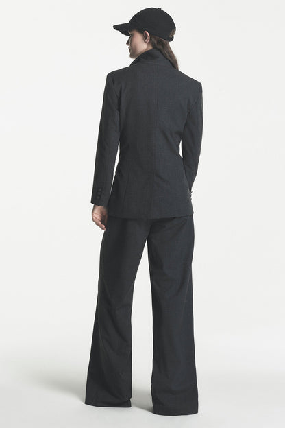 ONE BUTTON BLAZER - Asphalt Combo | DKNY