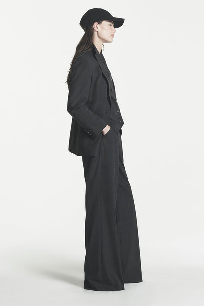 ONE BUTTON BLAZER - Asphalt Combo | DKNY