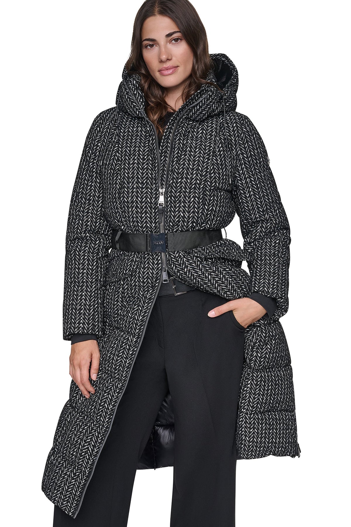 MAXI PUFFER WITH BELT - Vapor | DKNY