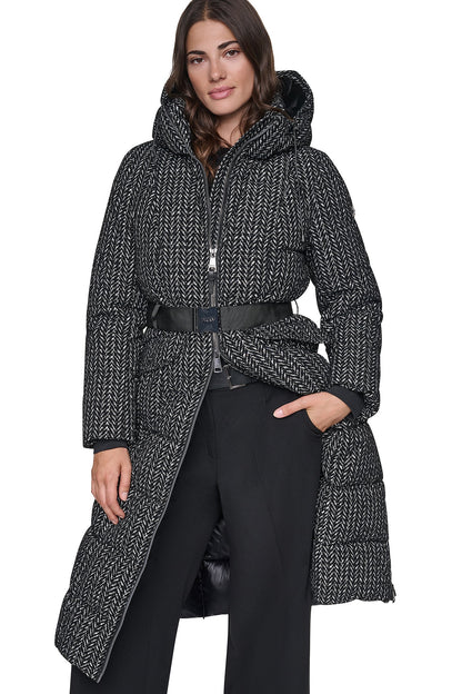 MAXI PUFFER WITH BELT - Vapor | DKNY