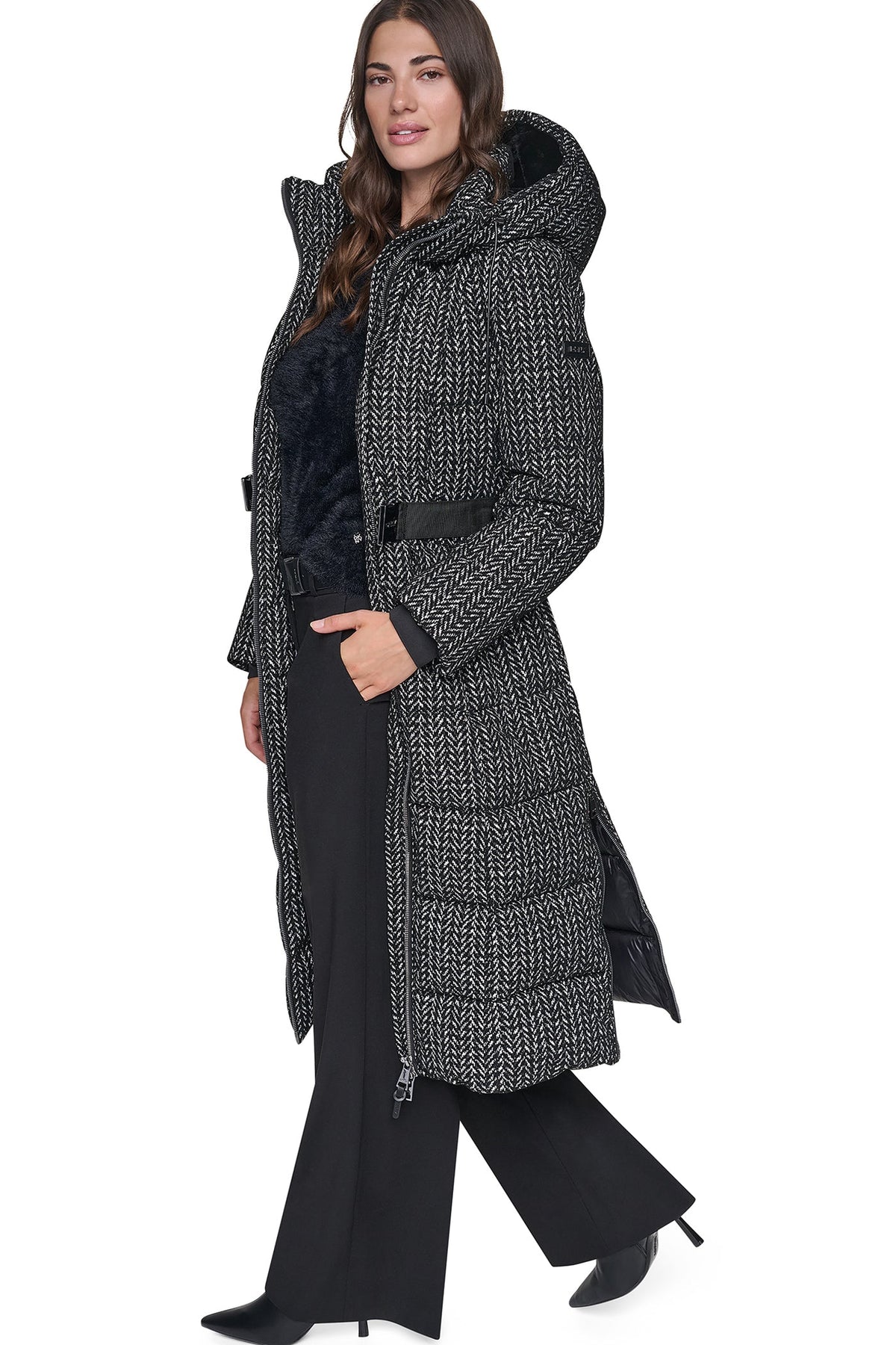 MAXI PUFFER WITH BELT - Vapor | DKNY