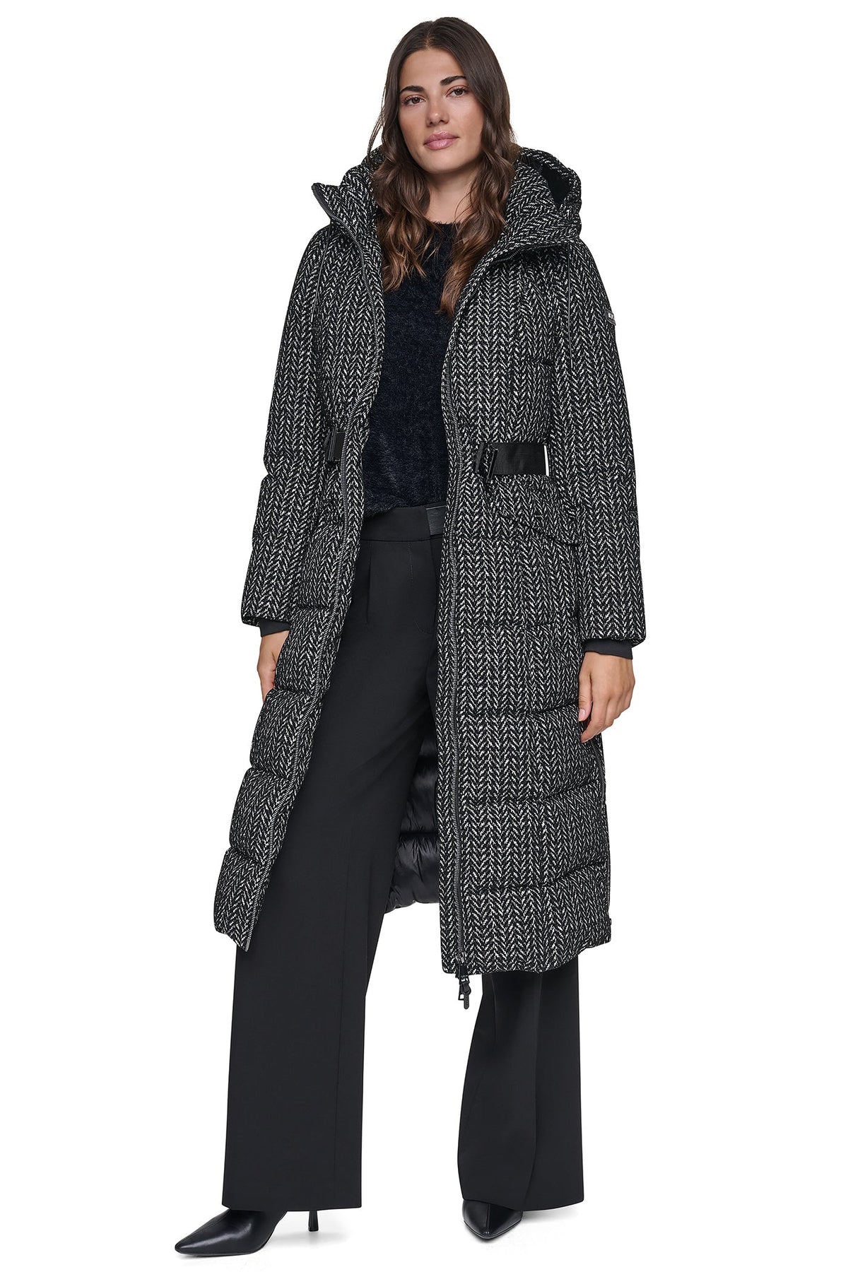 MAXI PUFFER WITH BELT - Vapor | DKNY