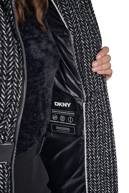 MAXI PUFFER WITH BELT - Vapor | DKNY