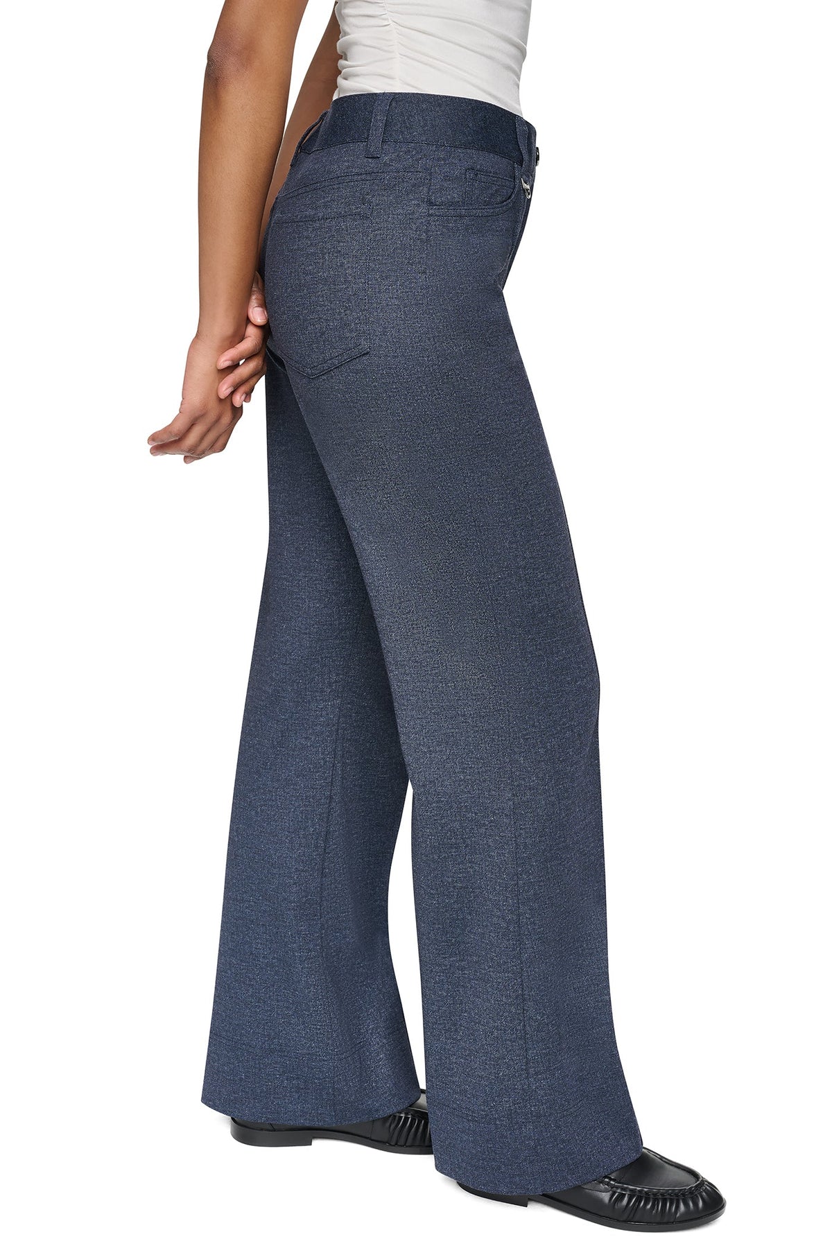 WIDE-LEG FAUX DENIM PANT - Denim | DKNY
