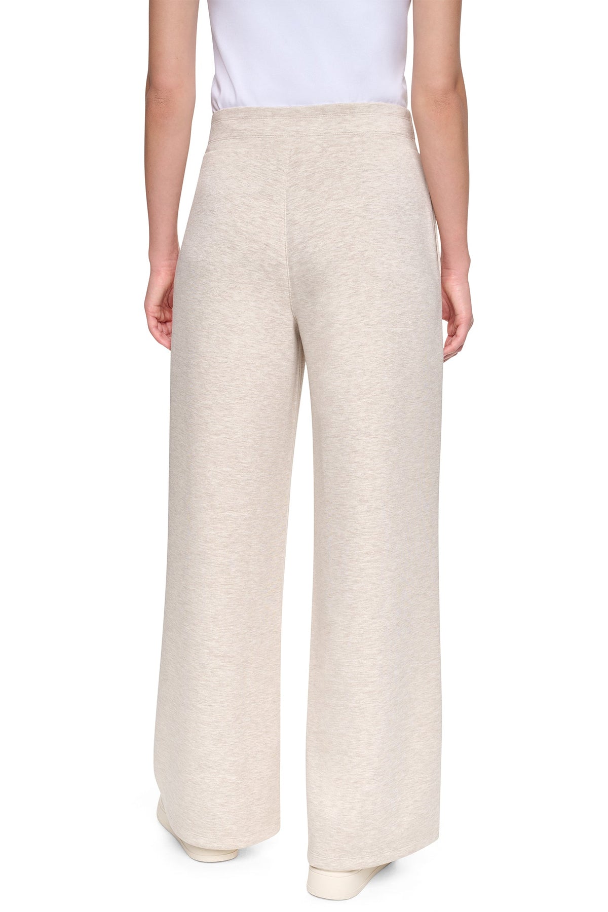 HIGH-RISE PINTUCKED WIDE-LEG PANT - Cortado Heather | DKNY