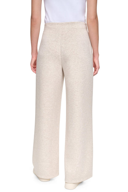 HIGH-RISE PINTUCKED WIDE-LEG PANT - Cortado Heather | DKNY