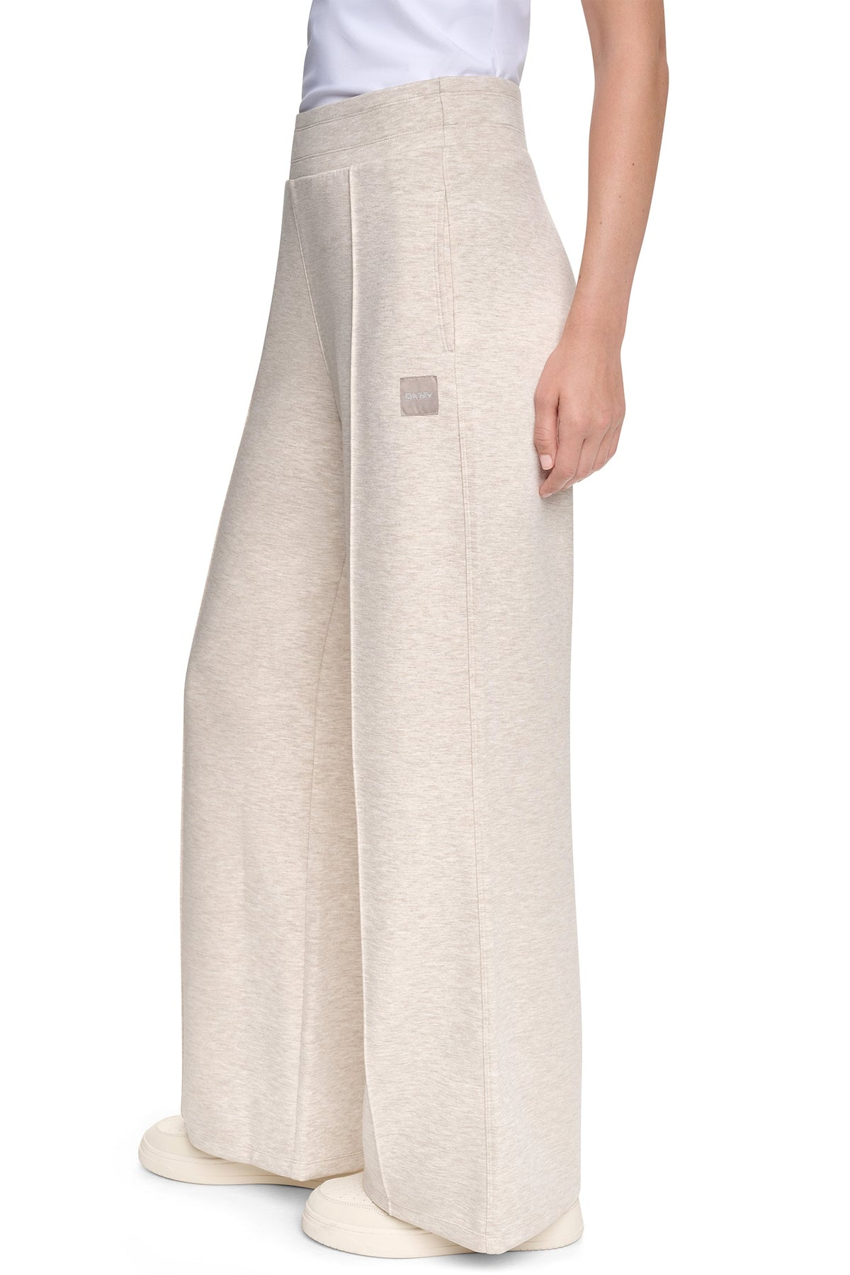 HIGH-RISE PINTUCKED WIDE-LEG PANT - Cortado Heather | DKNY