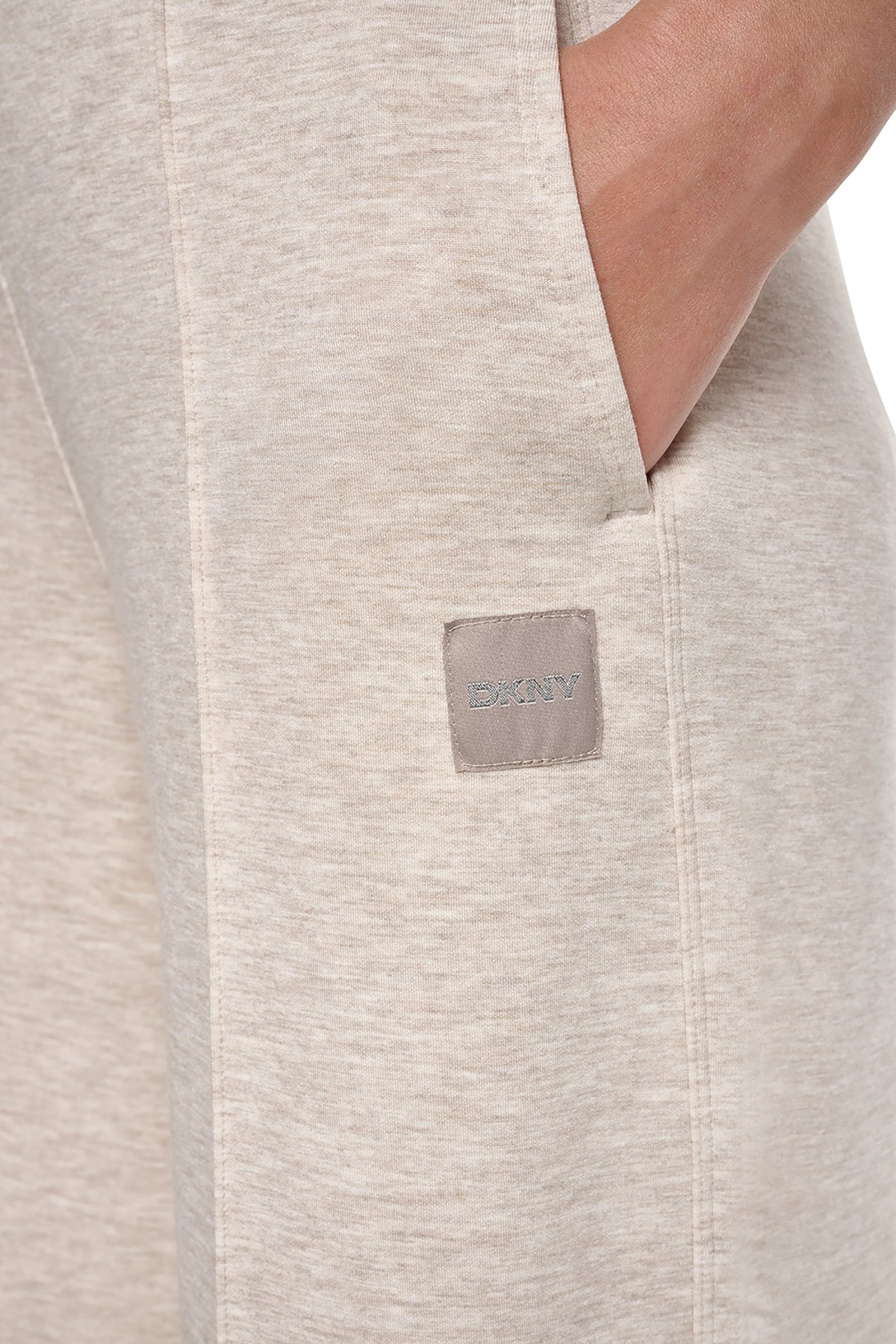 HIGH-RISE PINTUCKED WIDE-LEG PANT - Cortado Heather | DKNY