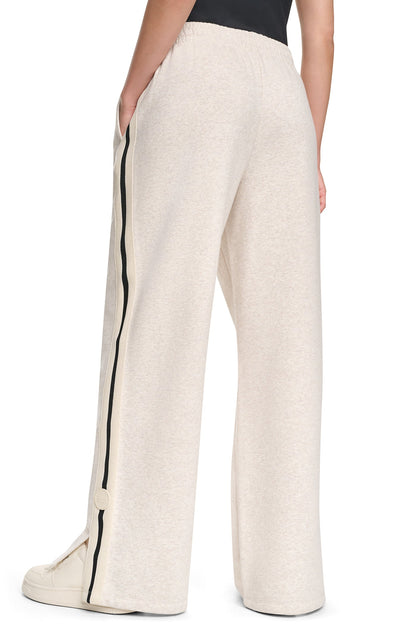 HIGH-RISE STRAIGHT LEG TRACK PANT - Cortado Heather | DKNY