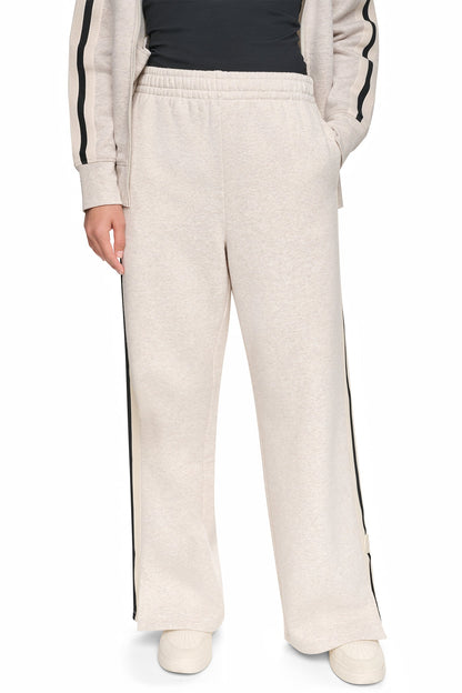 HIGH-RISE STRAIGHT LEG TRACK PANT - Cortado Heather | DKNY