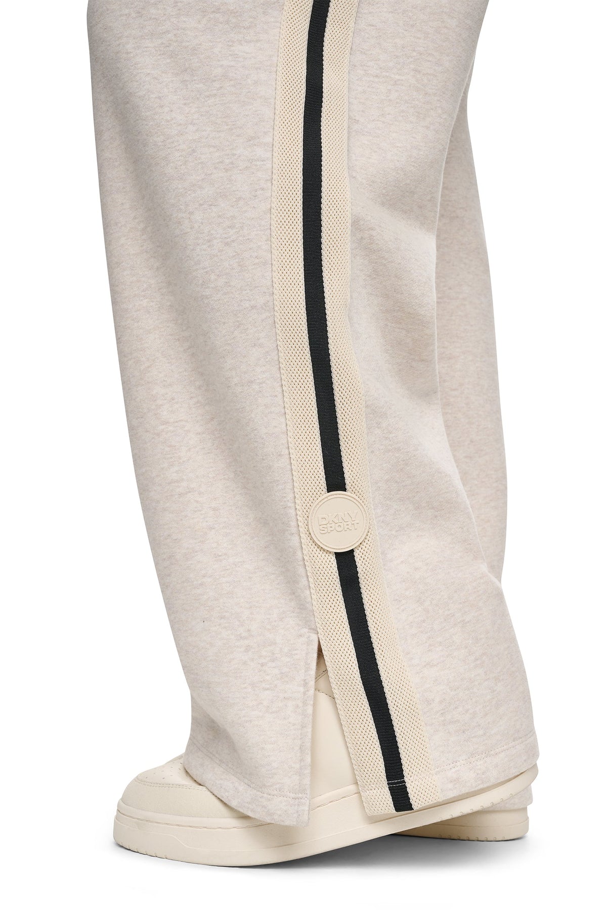HIGH-RISE STRAIGHT LEG TRACK PANT - Cortado Heather | DKNY