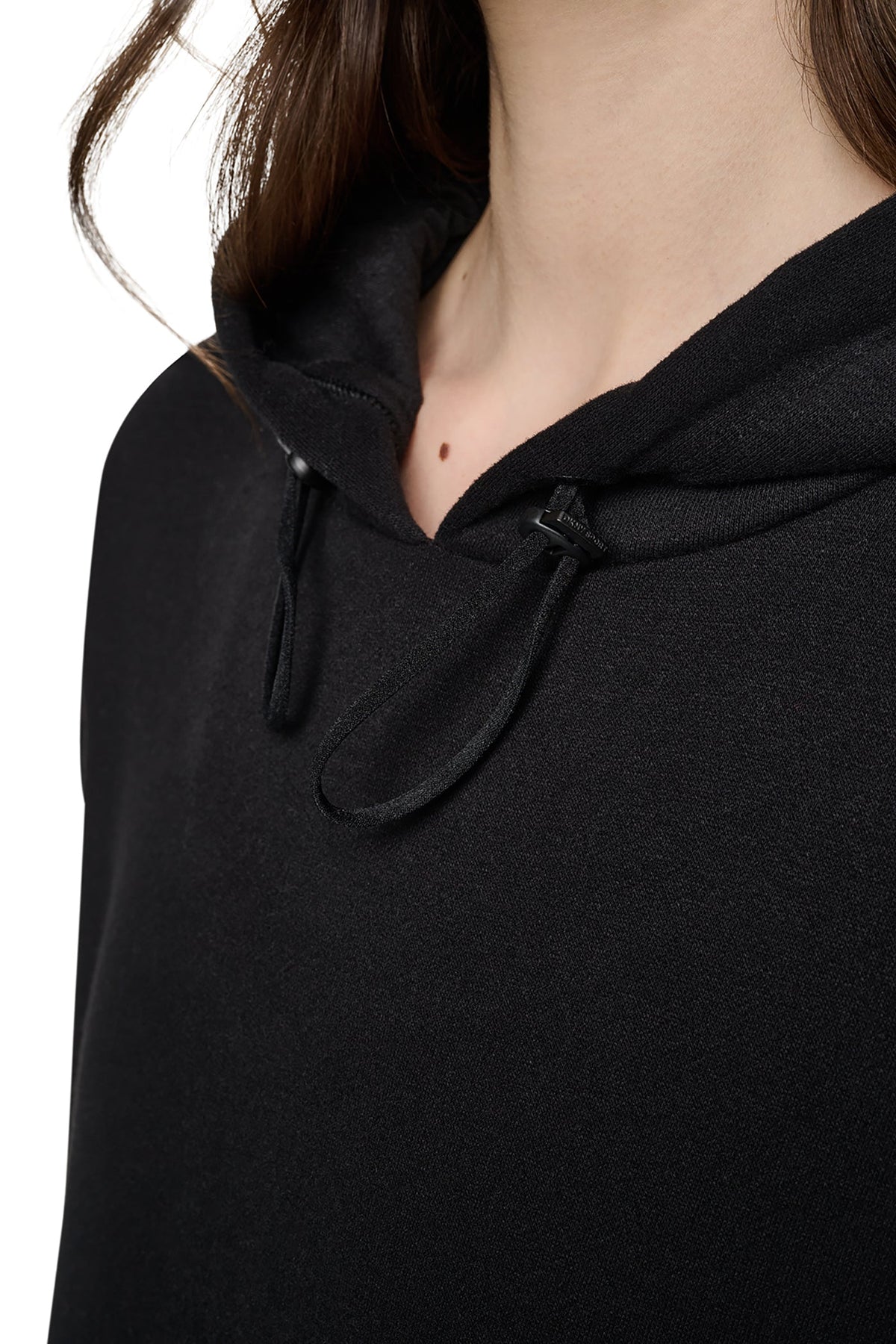 STRIPED MINI HOODIE DRESS - Black | DKNY