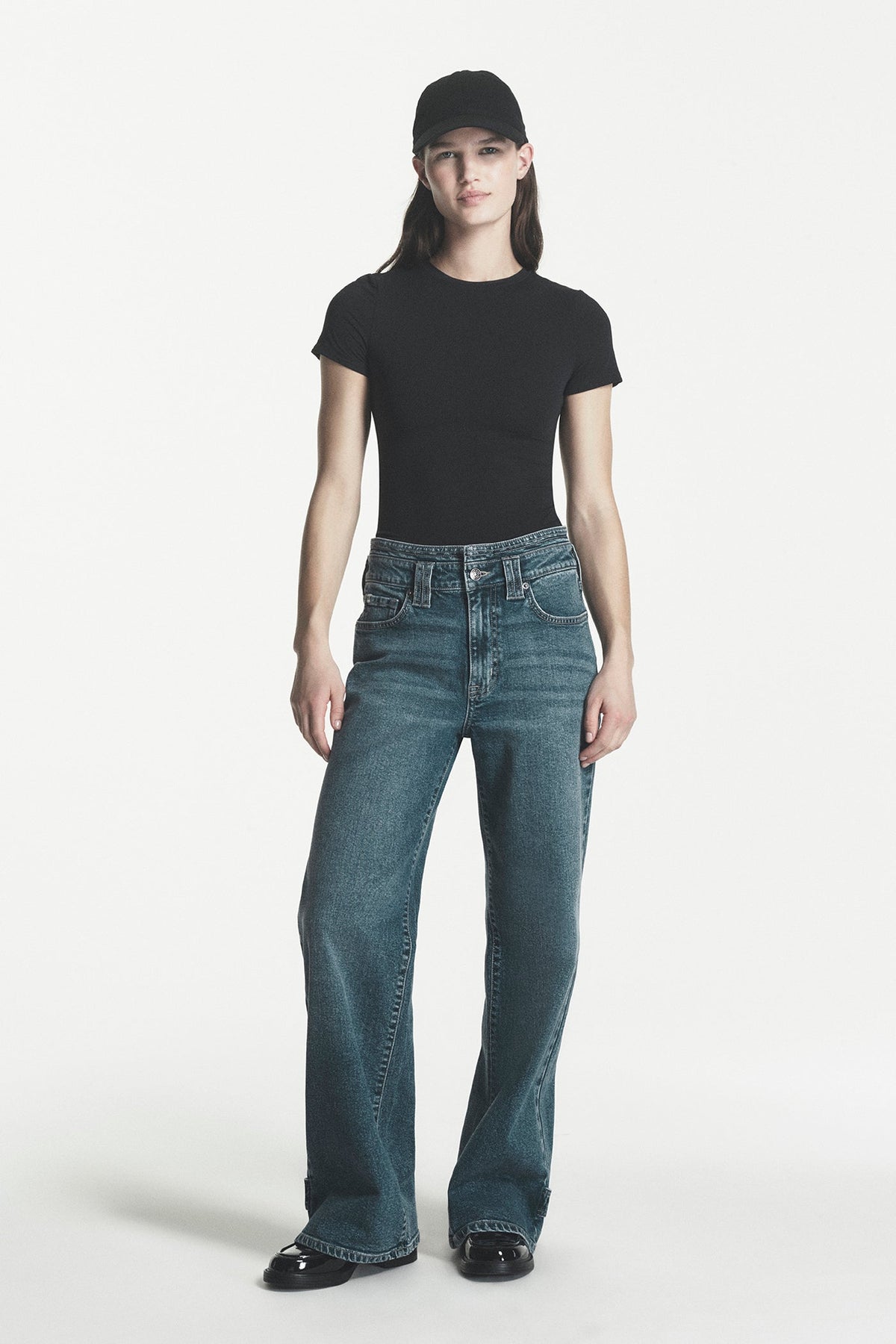HIGH-RISE WIDE LEG JEAN - Cobble Hill | DKNY