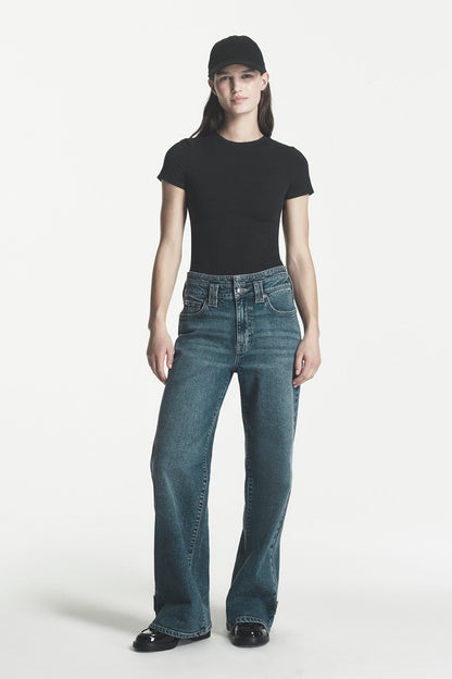 HIGH-RISE WIDE LEG JEAN - Cobble Hill | DKNY