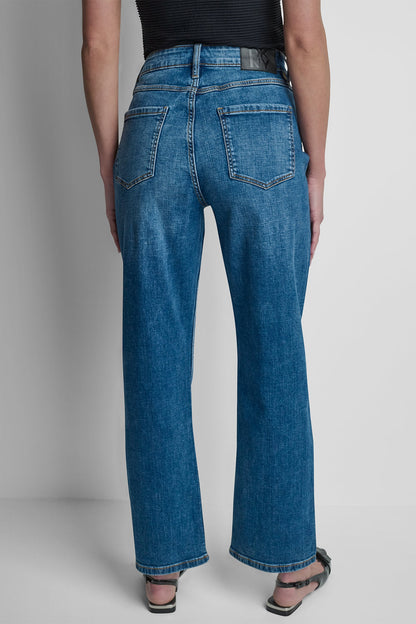 MID-RISE PINS AND PATCHES STRAIGHT-LEG JEAN - Tribeca | DKNY