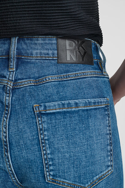 MID-RISE PINS AND PATCHES STRAIGHT-LEG JEAN - Tribeca | DKNY