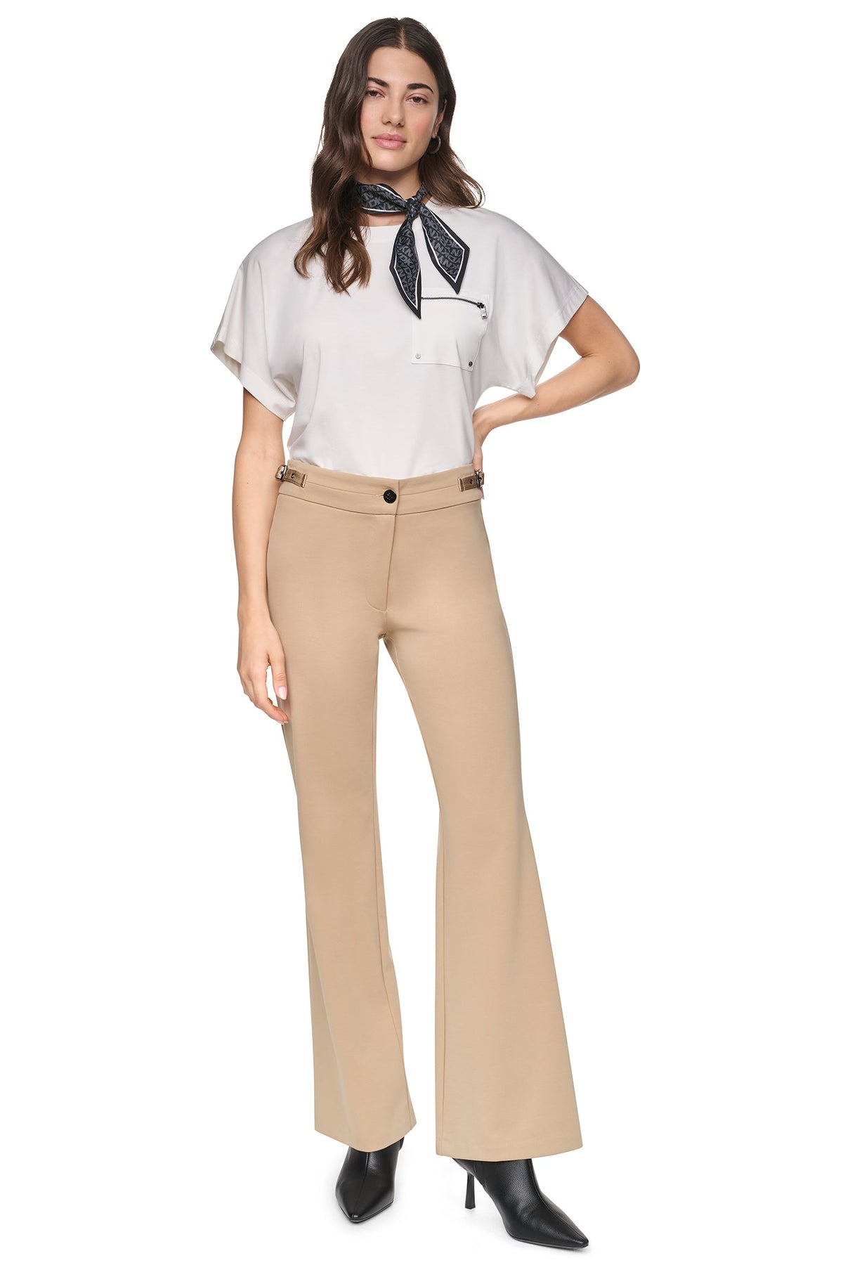 MID-RISE SOHO FLARE PANT - Travertine | DKNY