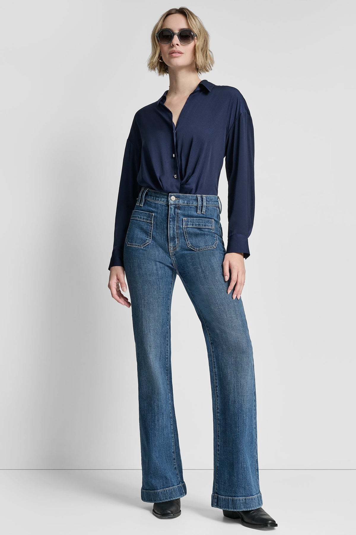 HIGH-RISE FLARE JEAN - HYLAN | DKNY