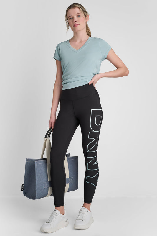 HIGH WAIST 7/8 BALANCE COMPRESSION EXPLODED OMBRE - Mineral Combo | DKNY