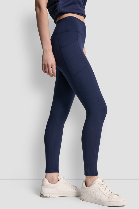 HIGH-RISE LOGO 7/8 LENGTH LEGGING - Peacoat | DKNY