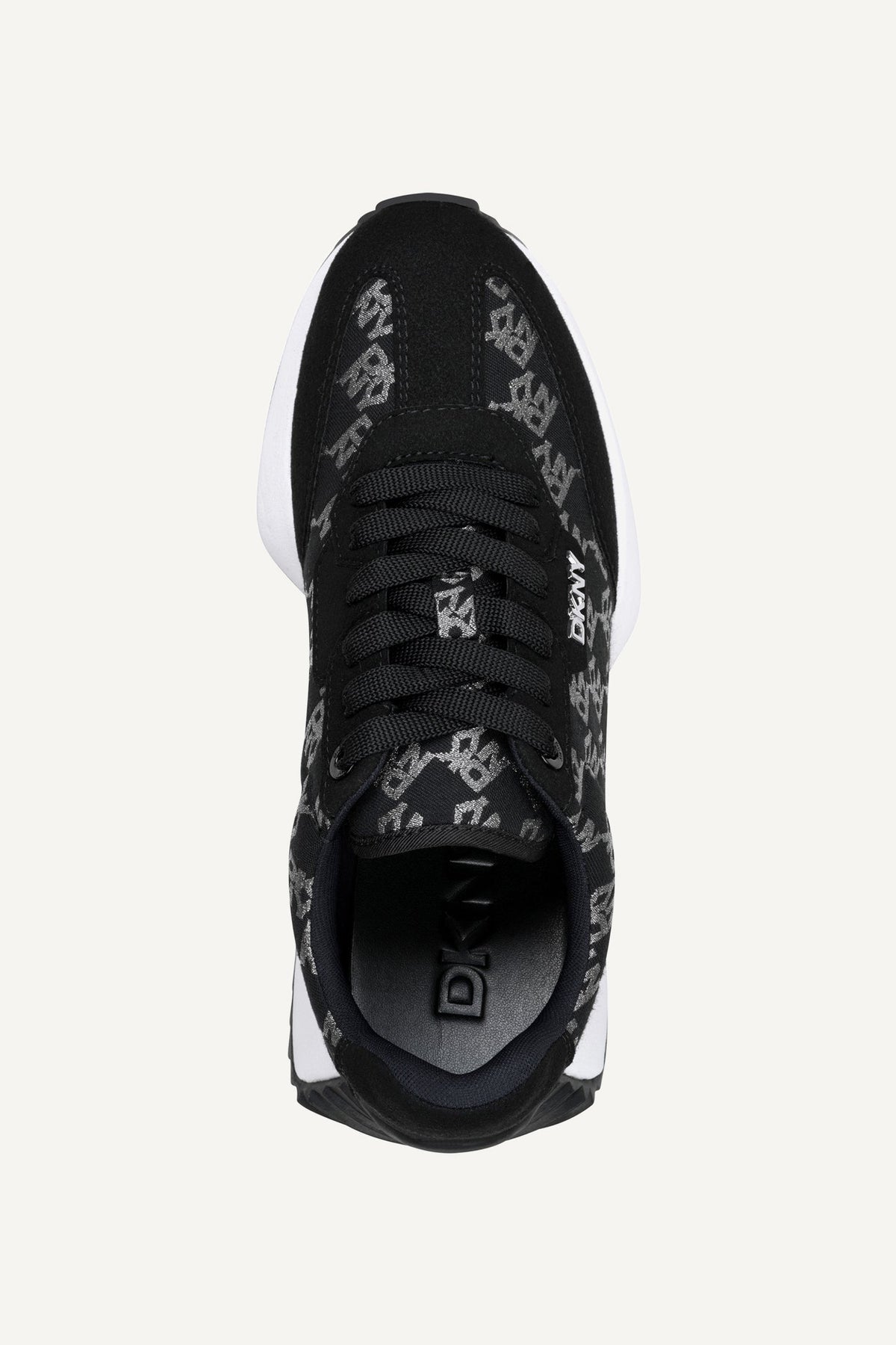 NAPLES LACE-UP TRAINER SNEAKER - Black/nickel | DKNY