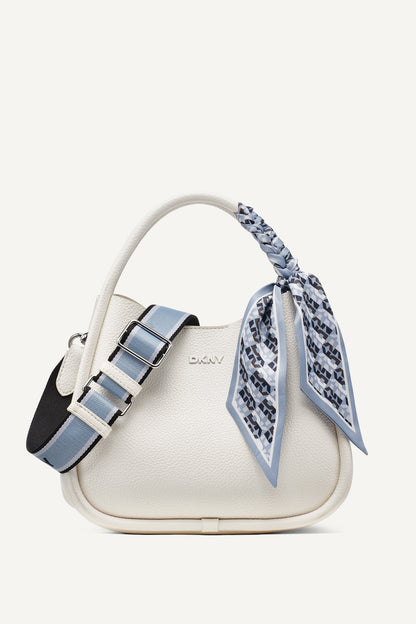 CAPRI MEDIUM HOBO BAG - Marshmallow | DKNY