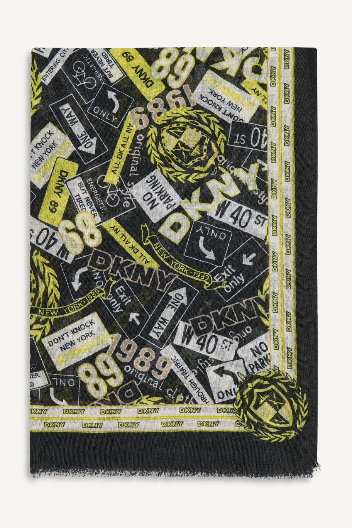 1989 CITY SIGNS PRINT SCARF - Night | DKNY