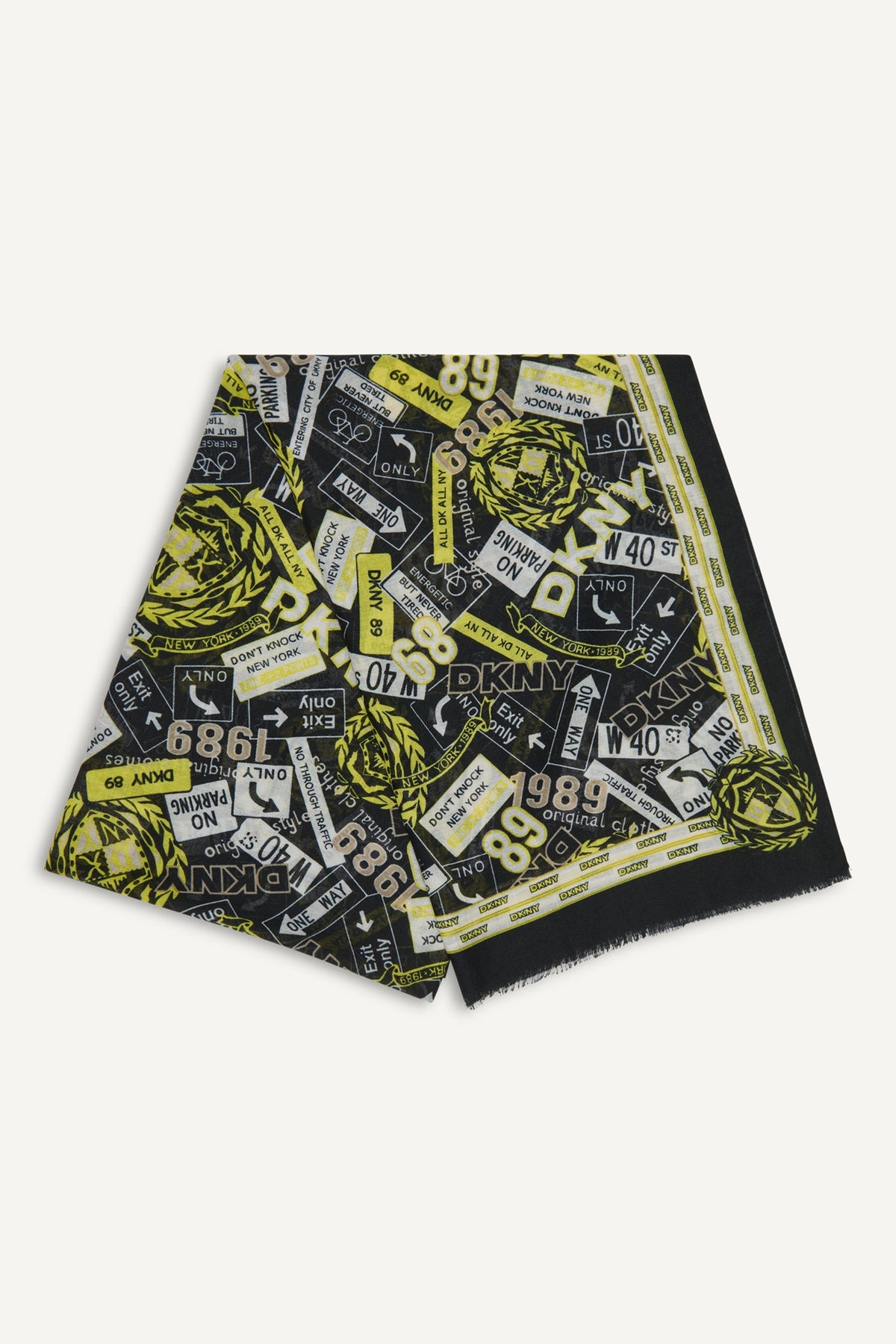 1989 CITY SIGNS PRINT SCARF - Night | DKNY