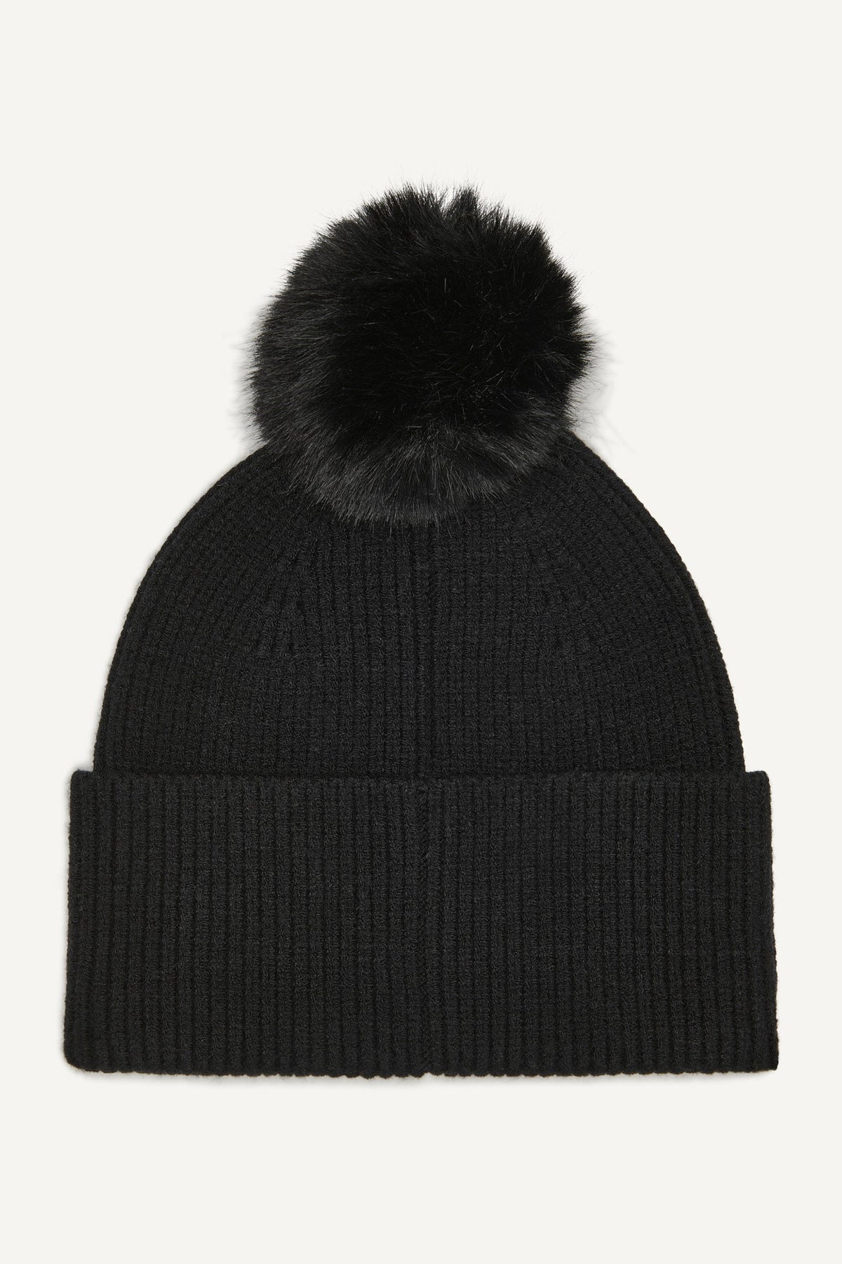 DISCO DKNY FAUX FUR POM HAT - Black | DKNY