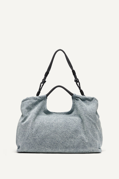 MABEL DENIM LARGE LOGO TOTE - Acid Wash | DKNY