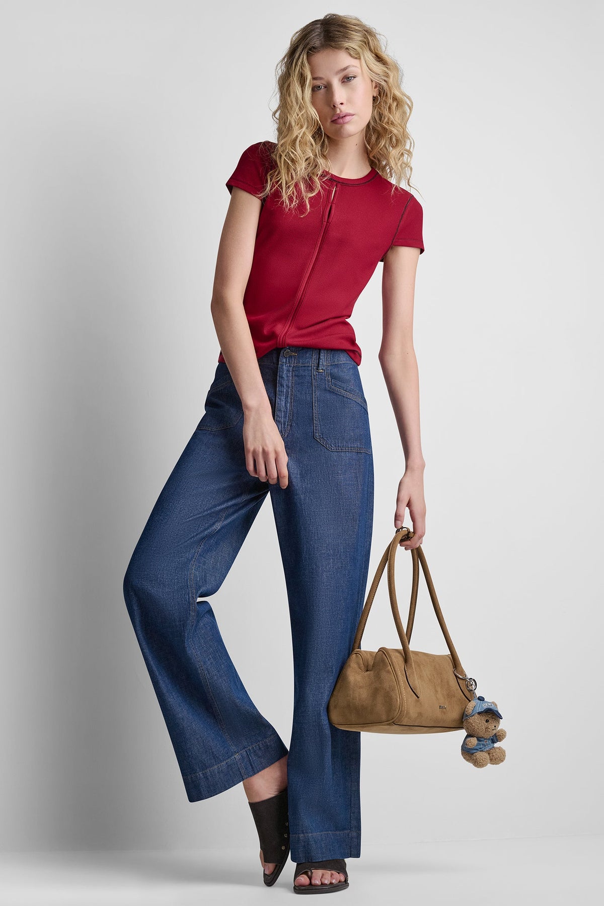 HIGH-RISE STRAIGHT LEG PANT - Crosby Wash | DKNY