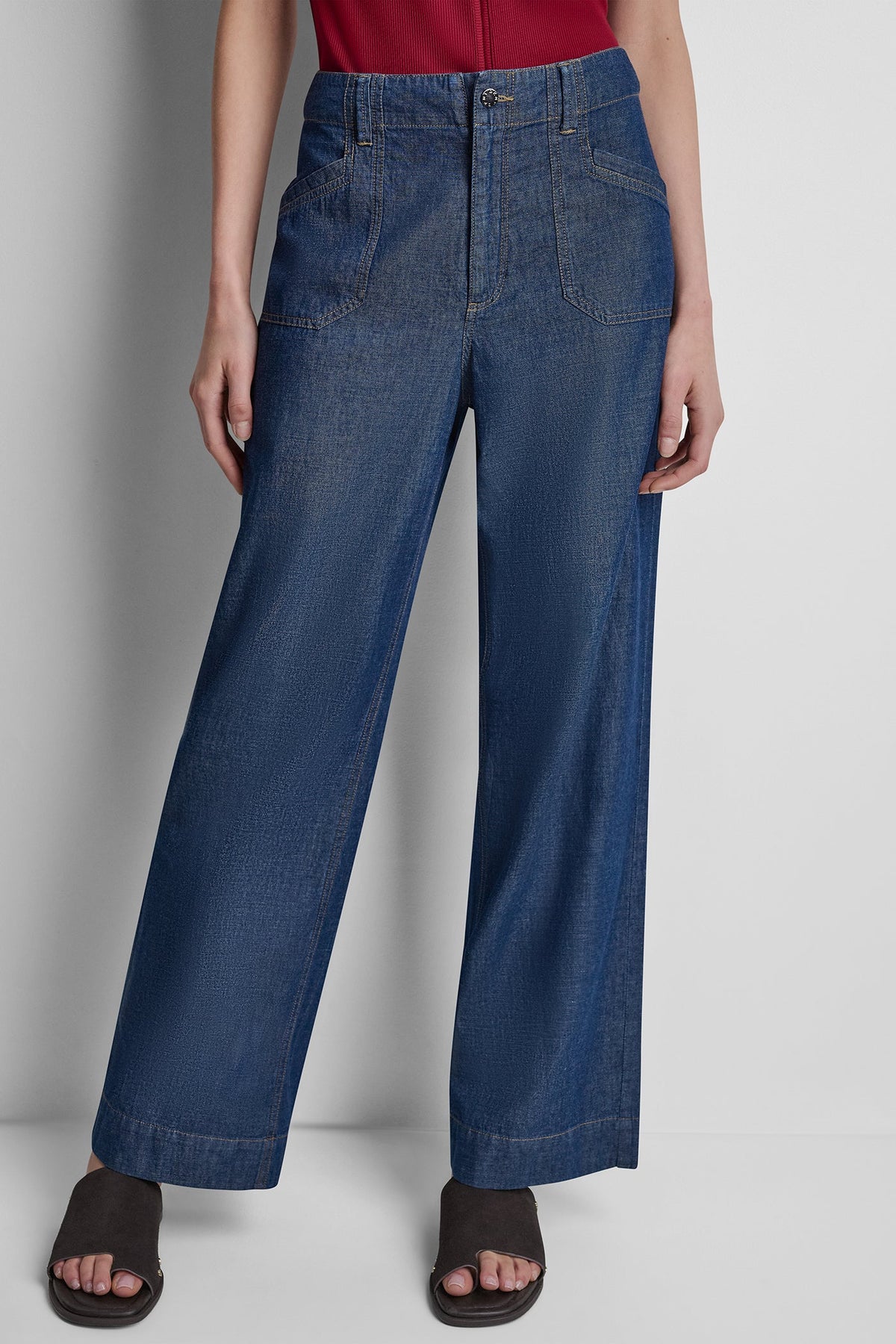 HIGH-RISE STRAIGHT LEG PANT - Crosby Wash | DKNY