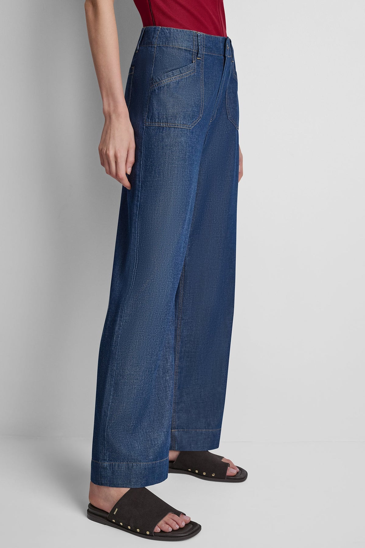 HIGH-RISE STRAIGHT LEG PANT - Crosby Wash | DKNY